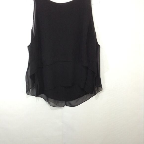 Kobi Halperin Satin Sheer Long Sleeve Blouse Black Silk Tania Blouse New Size XL - Picture 3 of 7